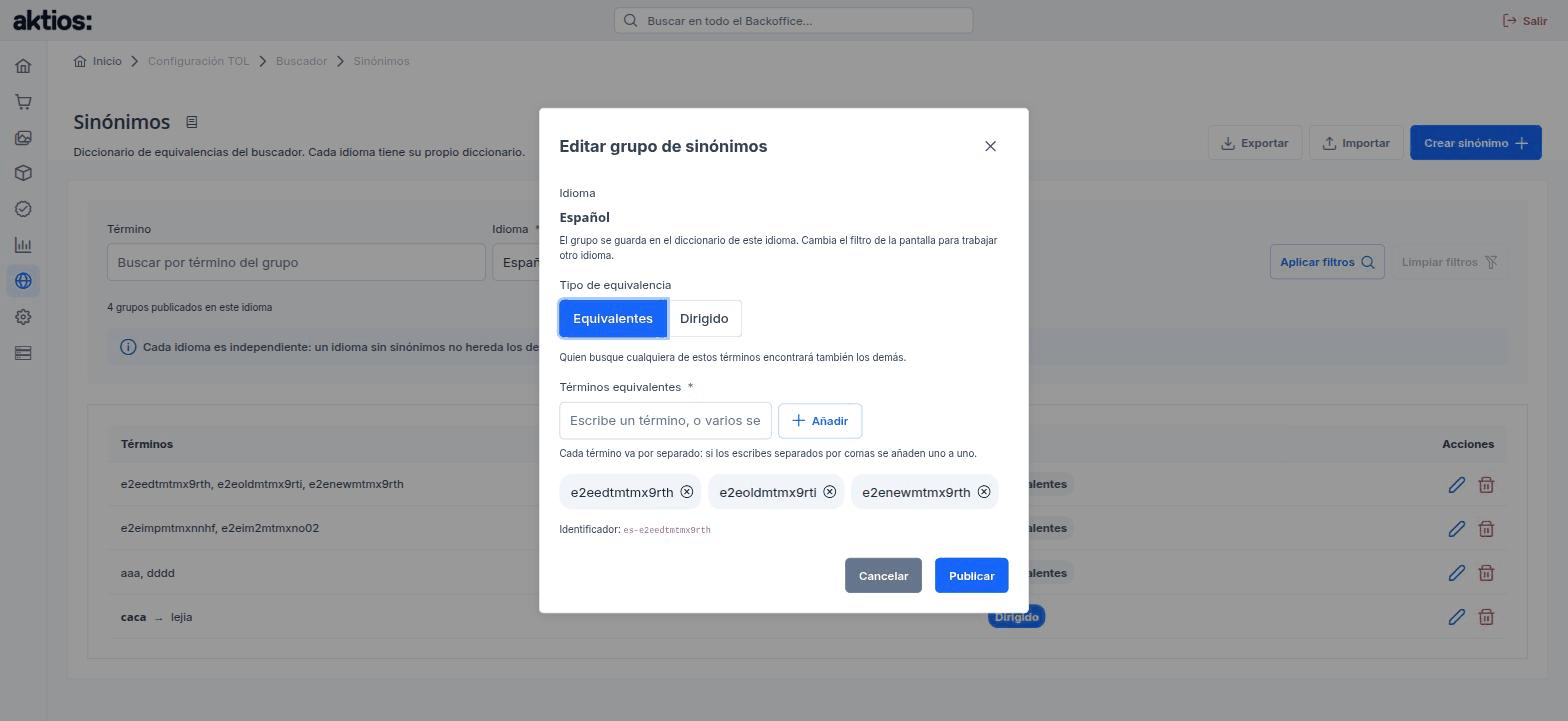 Editar grupo de sinónimos