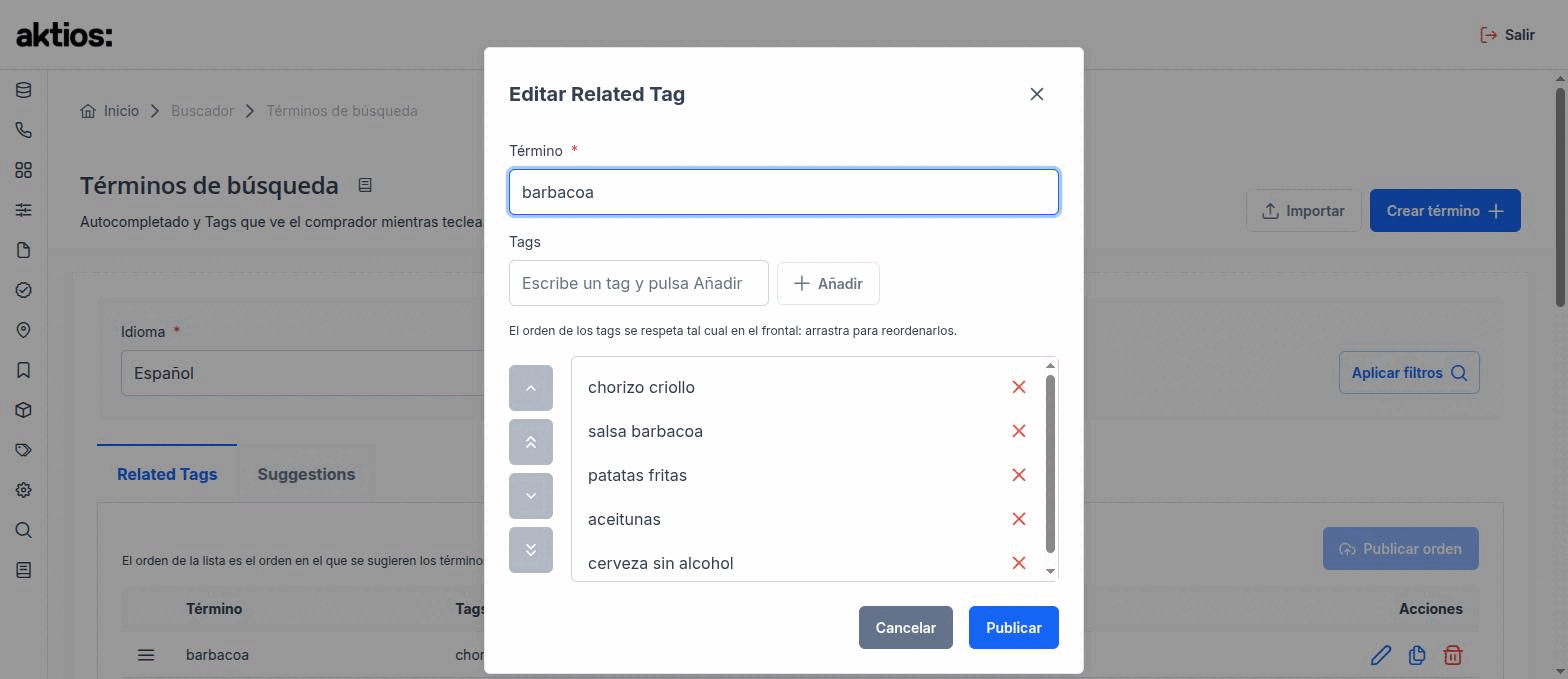 Editar Related Tag