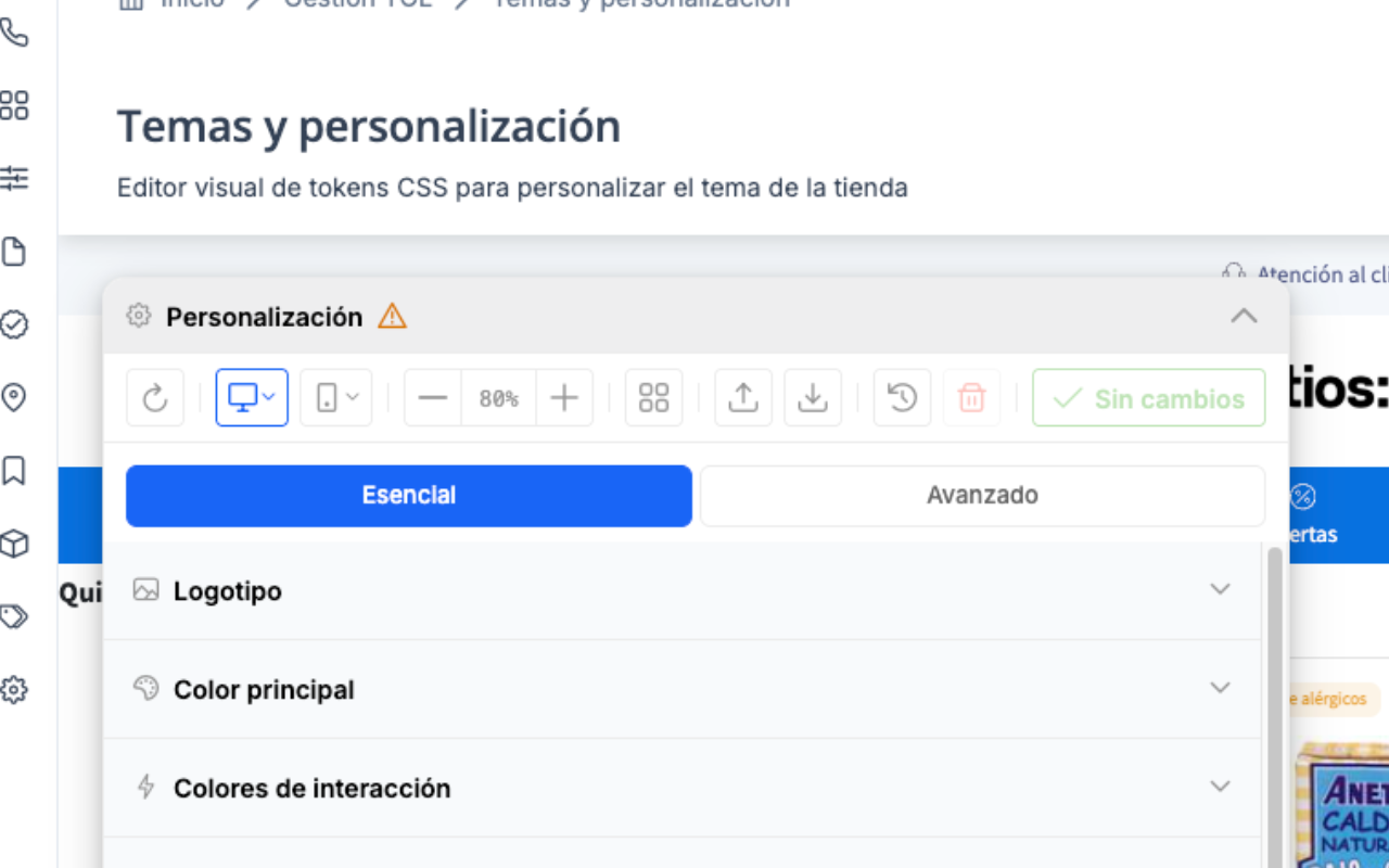 Barra de herramientas del editor